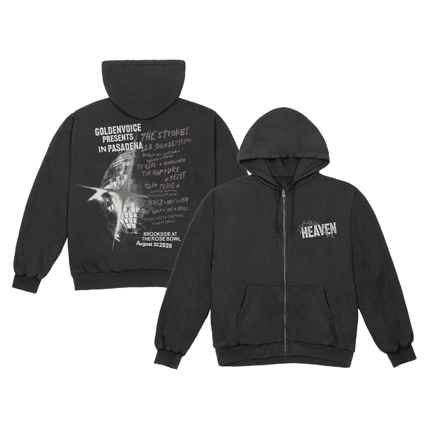 Disco Ball 2026 Lineup Zip Hoodie